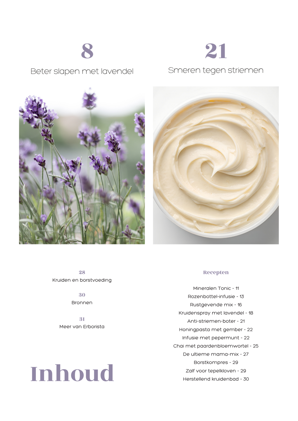 ebook kruiden en zwangerschap met lavendel en striemen lichaamsboter 